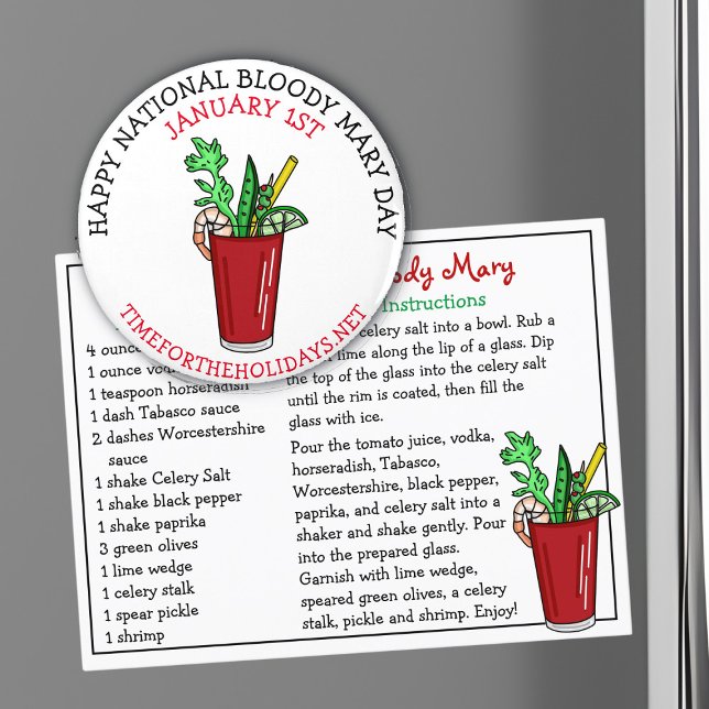 Happy National Bloody Mary Day January   Magnet (Creator Uploaded)