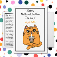 Happy National Bubble Tea Day - April 30th