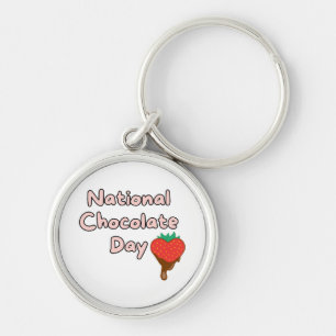 Happy national chocolate day keychain