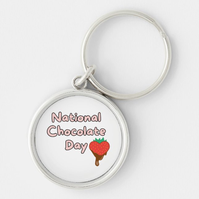 Happy national chocolate day keychain (Front)