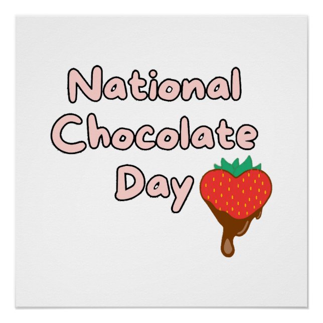 Happy national chocolate day poster (Front)