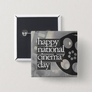 happy national cinema day 2 inch square button