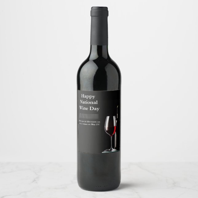 Happy national day  wine label (Front)
