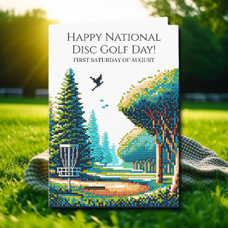 Happy National Disc Golf Day Card