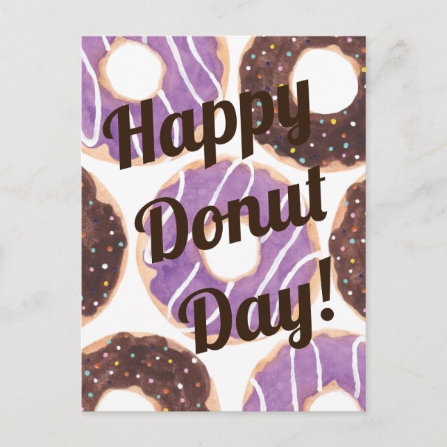 Happy National Doughnut Day Postcard (Front)