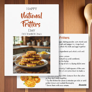Happy National Fritters Day   December 2nd Postcard