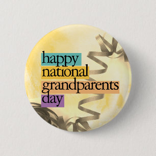 happy national grandparents day 2 inch round button