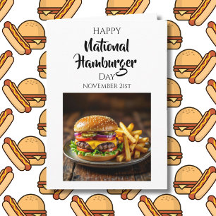Happy National Hamburger Day   Dec 21st Card