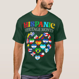 Happy National Hispanic Heritage Month All Countri T-Shirt