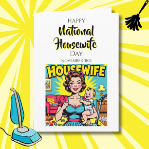 Happy National Housewife's day November 3rd Card