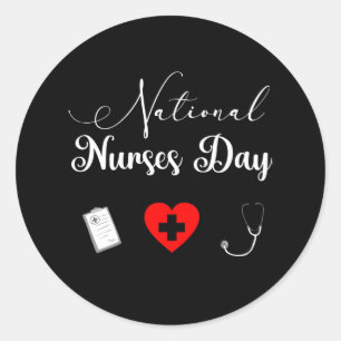 Happy National Nurses Day - 12 May 2021 Classic Round Sticker