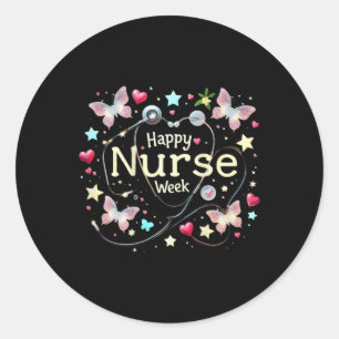 Happy National Nurses Week 2025 - Cute Future Nurs Classic Round Sticker