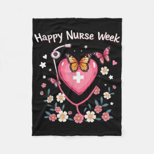 Happy National Nurses Week 2025 - Nurses Week Cute Fleece Blanket