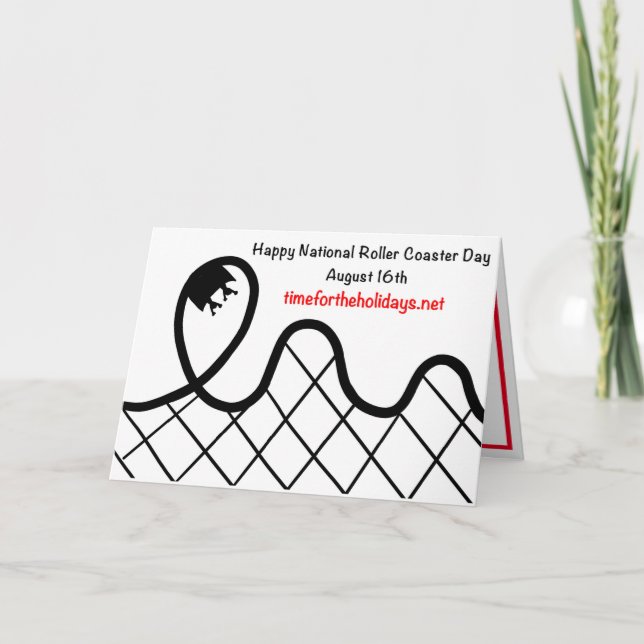 Happy National Roller Coaster Day - August 16th Card (Front)