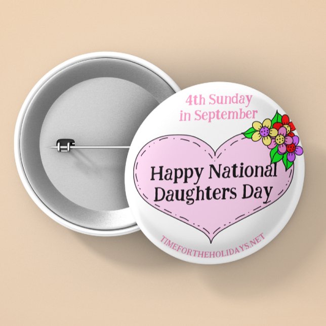 Happy National Sisters Day  2 Inch Round Button (Creator Uploaded)