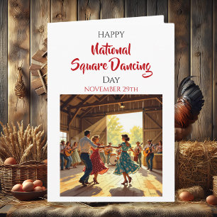 Happy National Square Dancing Day   Nov 29th Card