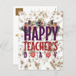 Happy National Teachers Day Floral Appreciation Holiday Postcard<br><div class="desc">Appreciation is a powerful tool that can uplift and inspire. As we celebrate Teachers' Day, let's take a moment to recognize the incredible contributions of our teachers. They have devoted their lives to educating and nurturing us, and they deserve our gratitude. So, let's express our appreciation and show them how...</div>