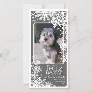 Happy Navidad Photo Card: Let It Snow! Holiday Card