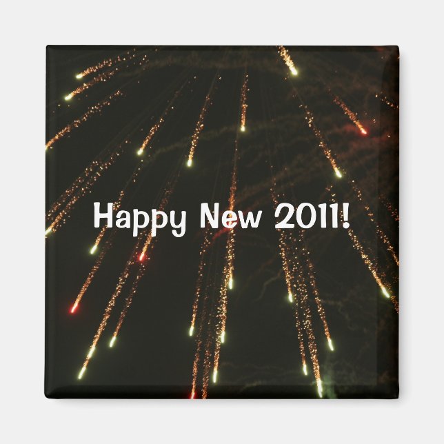 Happy New 2011 fireworks magnet (Front)