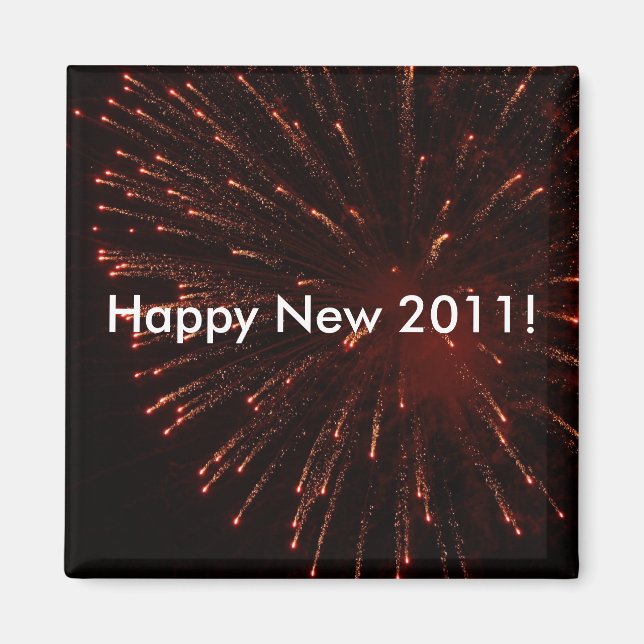 Happy New 2011 fireworks magnet (Front)