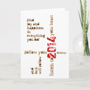 happy new 2014 year card