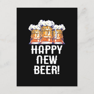 HAPPY NEW BEER! New Year's Eve Party Drinking Enclosure Card