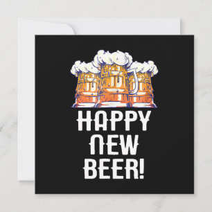 HAPPY NEW BEER! New Year's Eve Party Drinking Invitation