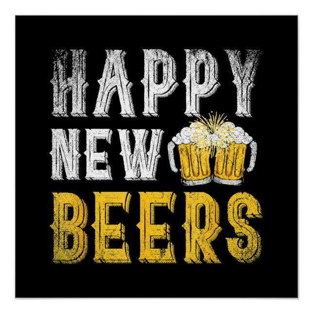 Happy New Beers Party Poster (Front)