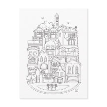 Happy New Home Colour in Postcard