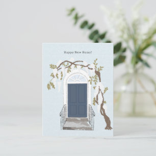 Happy New Home Quote House Illustration Card