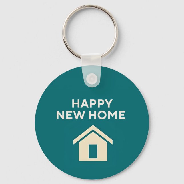 Happy New Home x Teal  Keychain (Front)