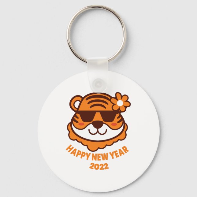 Happy New Tiger Year Keychain (Front)