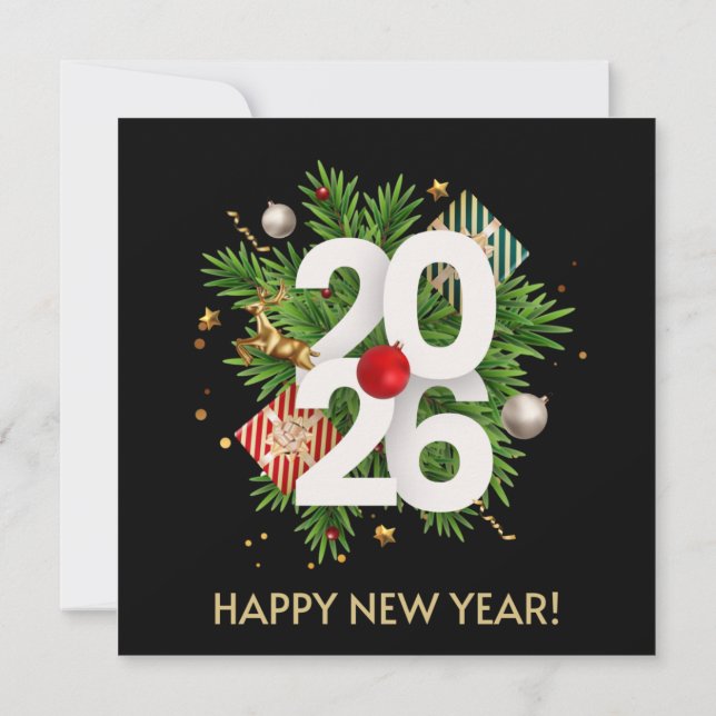 Happy New Year2026 Invitation (Back)