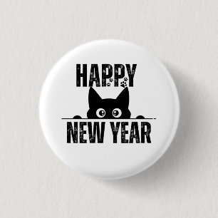 HAPPY NEW YEAR 1 INCH ROUND BUTTON