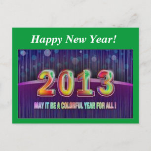 Happy New Year 2013 Holiday Postcard