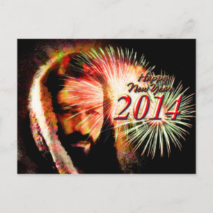 Happy New Year 2014 Love Jesus Postcard