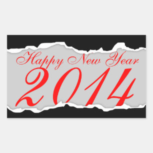 Happy New Year 2014 (page tear) Sticker