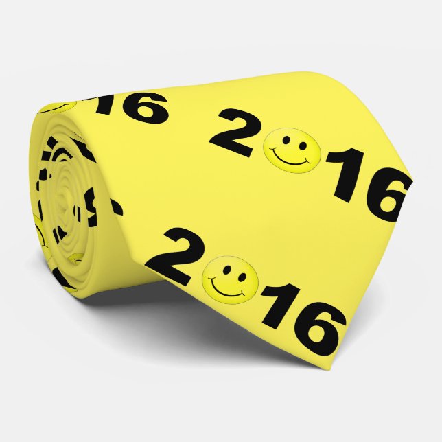 Happy New Year 2016 Funny Sweet Number Tie (Rolled)