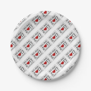 Happy New Year 2017 Best Year Ever Typography Paper Plate