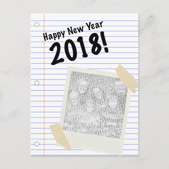 Happy New Year 2018 Holiday Postcard (Front)