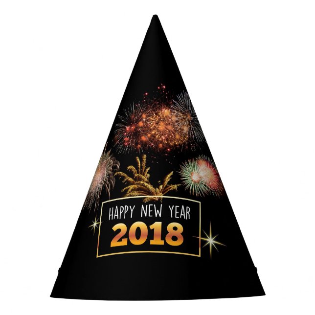 Happy New Year 2018 Party Hat (Front)
