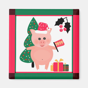 Happy New Year 2019 Chinese Symbol Pig Magnet