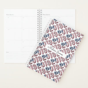 Happy New Year 2019 Patriotic Stars and Stripes Planner