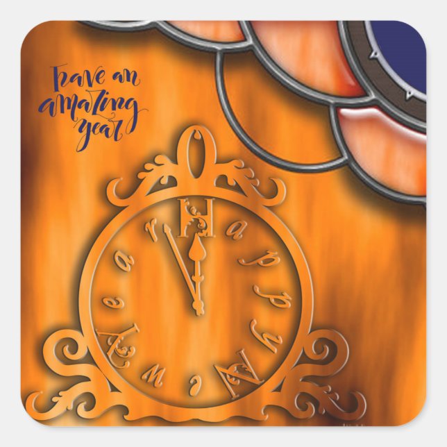 Happy New year 2019 Square Sticker (Front)