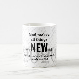 HAPPY NEW YEAR 2020 Customized Scripture WHITE Coffee Mug