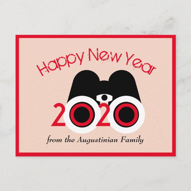 HAPPY NEW YEAR 2020 Vision Customized Seasonal Postcard (Front)