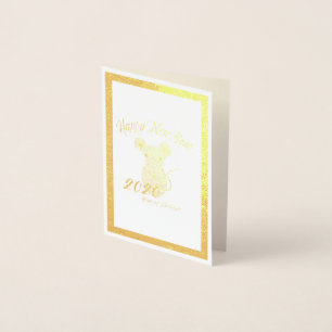 Happy New Year 2020 Year of the Rat Foil Card