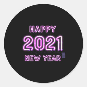 Happy New Year 2021 New Years Eve 2020 Party Suppl Classic Round Sticker