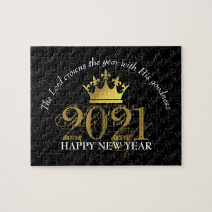 HAPPY NEW YEAR 2021 The Lord Crowns The Year Jigsaw Puzzle