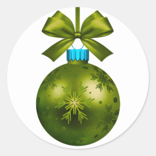 happy new year 2022 ornament classic round sticker